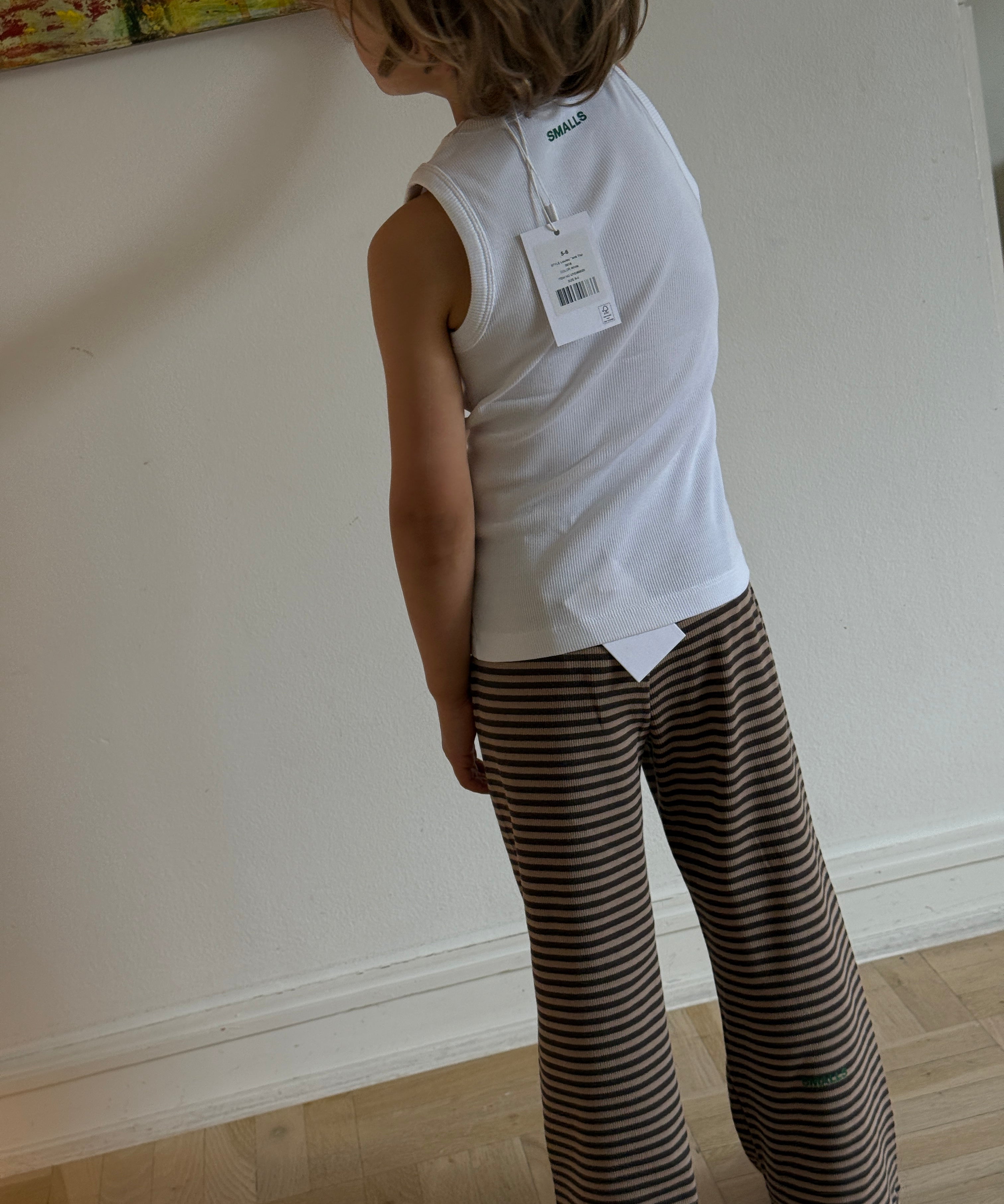 Loulou Stripe Pants 0016 Chocolate Brown/ Silver Mink